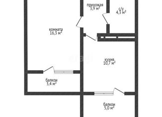 Продаю 1-ком. квартиру, 35.2 м2, Краснодар, Севастопольская улица, 6/1, Севастопольская улица