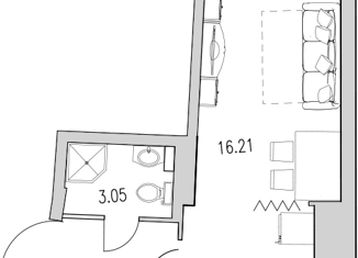 Продаю однокомнатную квартиру, 32.8 м2, Санкт-Петербург, улица Кустодиева, 5к1, улица Кустодиева