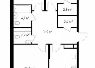 Продается трехкомнатная квартира, 79 м2, поселение Внуковское, улица Бориса Пастернака, 4