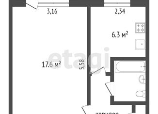 Продажа 1-ком. квартиры, 20.9 м2, Симферополь, улица 1-й Конной Армии, 17, Центральный район