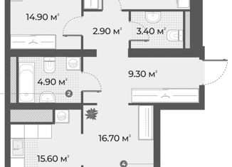 Продажа 3-комнатной квартиры, 83 м2, Санкт-Петербург, Выборгский район, Зеленогорская улица, 3