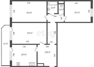 Продажа 3-ком. квартиры, 90.4 м2, Тюменская область, улица Моторостроителей, 2к2