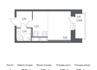 Квартира на продажу студия, 22.04 м2, Санкт-Петербург, Славянская улица, 8, метро Рыбацкое