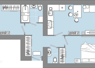 Продам 2-ком. квартиру, 60 м2, Ульяновск, улица Еремецкого, 11, ЖК Центрополис