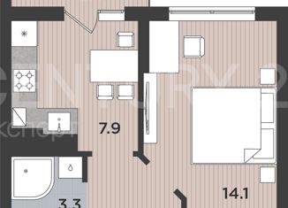 Продам 1-комнатную квартиру, 30.9 м2, Калининград, Московский район, Тихорецкая улица, 2