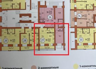 Продается 1-ком. квартира, 35.1 м2, деревня Кисловка, улица Василия Кандинского, 9