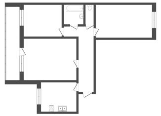 Продается трехкомнатная квартира, 63.6 м2, Тюмень, улица Николая Чаплина, 127, Калининский округ