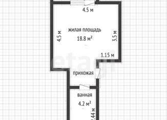 Квартира на продажу студия, 25.4 м2, Краснодар, ЖК Европа-Сити, Античная улица, 4
