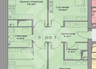 Продается четырехкомнатная квартира, 90 м2, Москва, Багратионовский проезд, 5Ак1, ЖК Фили Сити