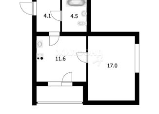 Продажа однокомнатной квартиры, 37.2 м2, Новосибирск, бульвар Молодёжи, 15, бульвар Молодежи