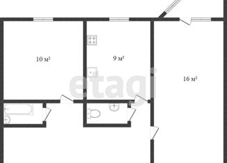 Продам 2-комнатную квартиру, 46.7 м2, Тобольск, микрорайон 3Б, 4