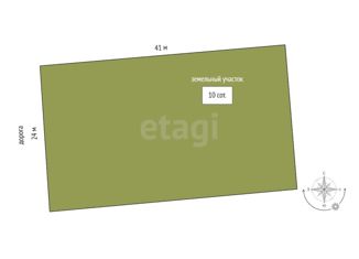 Участок на продажу, 10 сот., поселок Круглое Поле, улица Гагарина