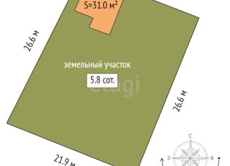 Продам дом, 31 м2, деревня Решетникова, Береговая улица, 3