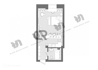 Продажа квартиры студии, 28.4 м2, Санкт-Петербург, Рыбацкий проспект, 18, метро Рыбацкое