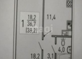 Продается однокомнатная квартира, 38.2 м2, Воронеж, улица Артамонова, 34Ж, ЖК Волна-1