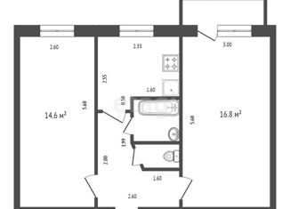 Продам 2-ком. квартиру, 45 м2, Красноярск, Транзитная улица, 18