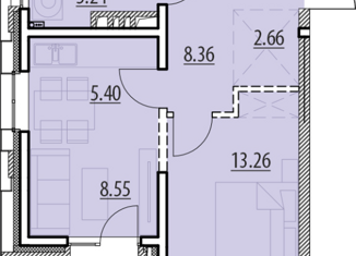 Продается 1-ком. квартира, 46.89 м2, Иркутск, ЖК Zenith