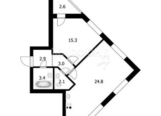 Продажа 2-ком. квартиры, 64.5 м2, Новосибирск, улица имени генерал-майора А.Н. Рожкина, 14, метро Заельцовская