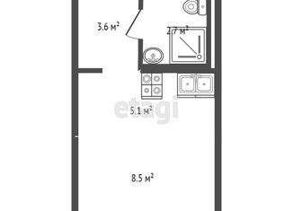 Продается квартира студия, 19 м2, Ярославль, ЖК Волга Парк, улица Лескова, 42