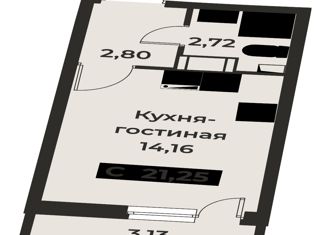 Квартира на продажу студия, 21.25 м2, Мурино, проспект Авиаторов Балтики, 29к2, ЖК Авиатор