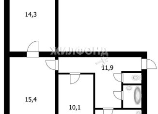 3-комнатная квартира на продажу, 60.5 м2, село Верх-Тула, 1-й квартал, 1