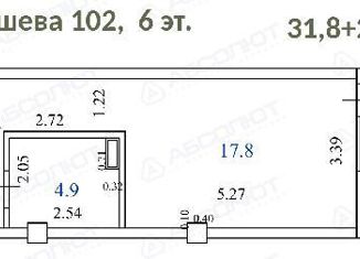 Продается 1-комнатная квартира, 31 м2, Тольятти, улица Александра Кудашева, 102, ЖК Романовский