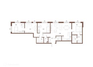 Продается 3-ком. квартира, 109.63 м2, Санкт-Петербург, улица Стахановцев, 1, улица Стахановцев
