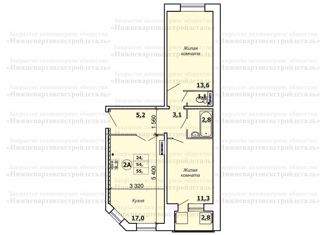 Продается 2-комнатная квартира, 55 м2, Тюменская область, Северная улица, 67А