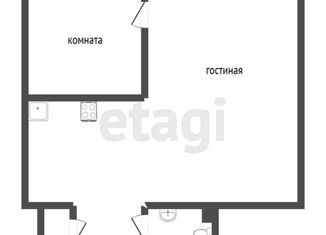 1-комнатная квартира на продажу, 26.5 м2, посёлок Ивняки, Центральная улица, 8