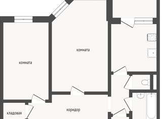Продается 2-комнатная квартира, 54.5 м2, Тюменская область, Ханты-Мансийская улица, 27