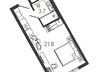 Продается квартира студия, 25.5 м2, Санкт-Петербург, Московский проспект, 103