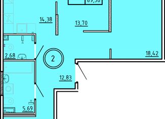 3-комнатная квартира на продажу, 82.8 м2, Санкт-Петербург, Образцовая улица, 6к1