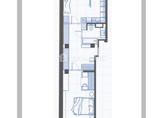Продам 1-комнатную квартиру, 72 м2, Мурино, улица Шоссе в Лаврики, 67, ЖК Муринское-1