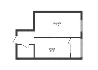 Однокомнатная квартира на продажу, 37.3 м2, Краснодар, ЖК Квартет, улица Снесарёва, 10к3