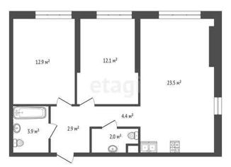 Продажа двухкомнатной квартиры, 62.4 м2, Москва, Варшавское шоссе, 147к1, метро Аннино