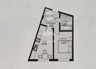 Продаю 1-ком. квартиру, 33.7 м2, Керчь, улица Блюхера, 11