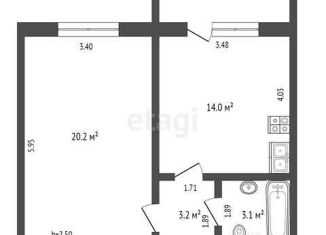 Продажа 1-ком. квартиры, 40.5 м2, Нефтеюганск, Восточный переулок, 4