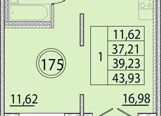 Продам 1-ком. квартиру, 37.21 м2, Санкт-Петербург, Витебский проспект