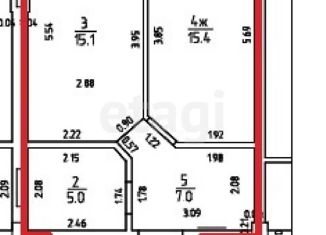 Продается 1-ком. квартира, 46.9 м2, Калининград, улица Юрия Гагарина, 16В, Ленинградский район