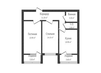 Продаю двухкомнатную квартиру, 55.9 м2, Краснодар, ЖК Абрикосово, улица имени Героя Георгия Бочарникова, 4к2