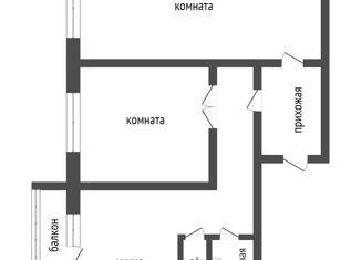 Продаю 2-комнатную квартиру, 48.3 м2, Красноярский край, Кишинёвская улица, 4А