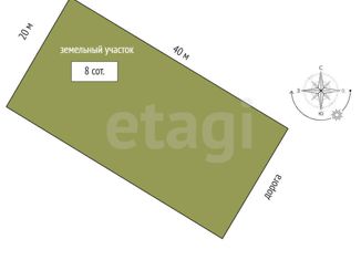 Продам участок, 8 сот., посёлок городского типа Октябрьское, Западная улица, 14