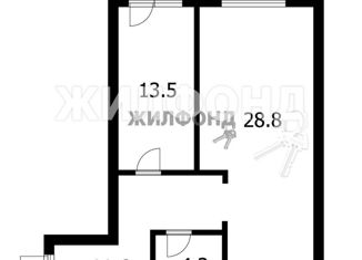 Продается квартира студия, 58.6 м2, поселок Октябрьский, улица Согласия, 6