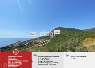 Продаю земельный участок, 25 сот., село Лазурное, улица Головкинского, 20Б