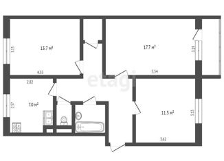 Продам 3-комнатную квартиру, 67 м2, Тюменская область, улица Ленина, 48