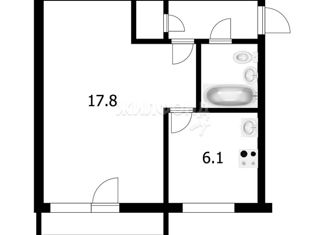 Продаю 1-ком. квартиру, 30.7 м2, Новосибирская область, улица Лермонтова, 12