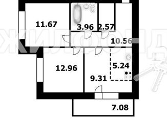 Квартира на продажу студия, 56 м2, Новосибирск, Красный проспект, 220/6, ЖК Лев Толстой