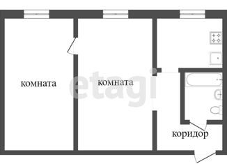 Продаю 2-комнатную квартиру, 42 м2, Челябинск, Российская улица, 17В, Калининский район