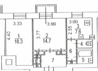 Продам 2-ком. квартиру, 57.1 м2, Москва, Новопесчаная улица, 3к1