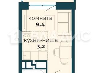 Продается квартира студия, 22 м2, Пермь, улица Солдатова, 30Б